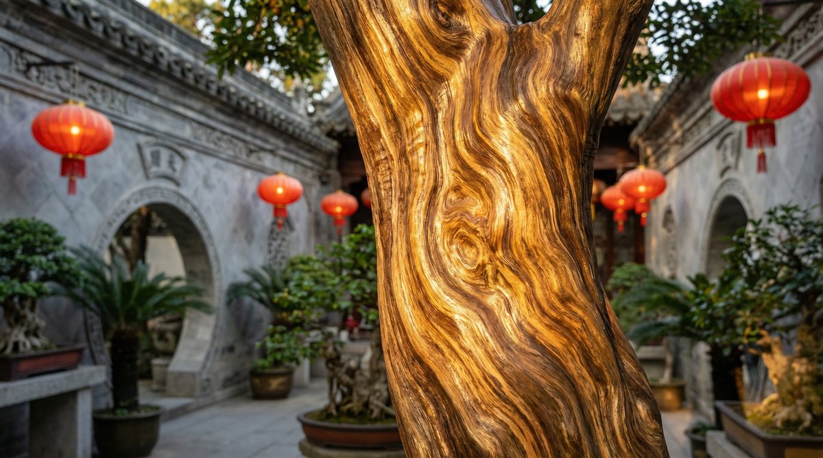 玩物社区视频-金丝楠木纹理